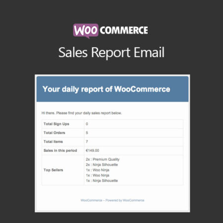 WooCommerce Sales Report Email