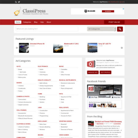 AppThemes ClassiPress WordPress Classified Ads Theme